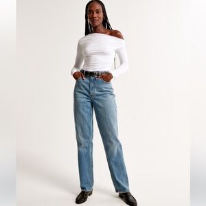 Abercrombie ankle straight ultra high rise jeans